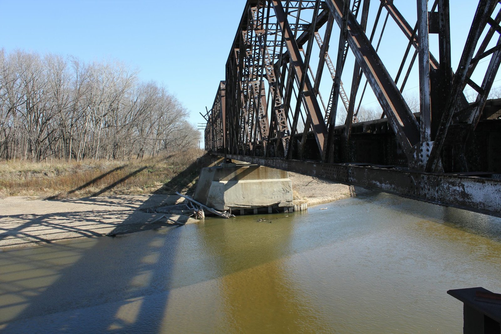 Looking east